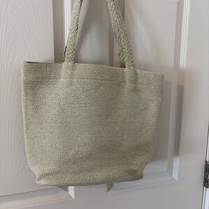 Talbots woven paper tote